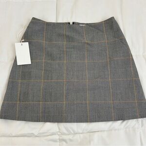 Wilfred Gray Plaid Mini Skirt in Small